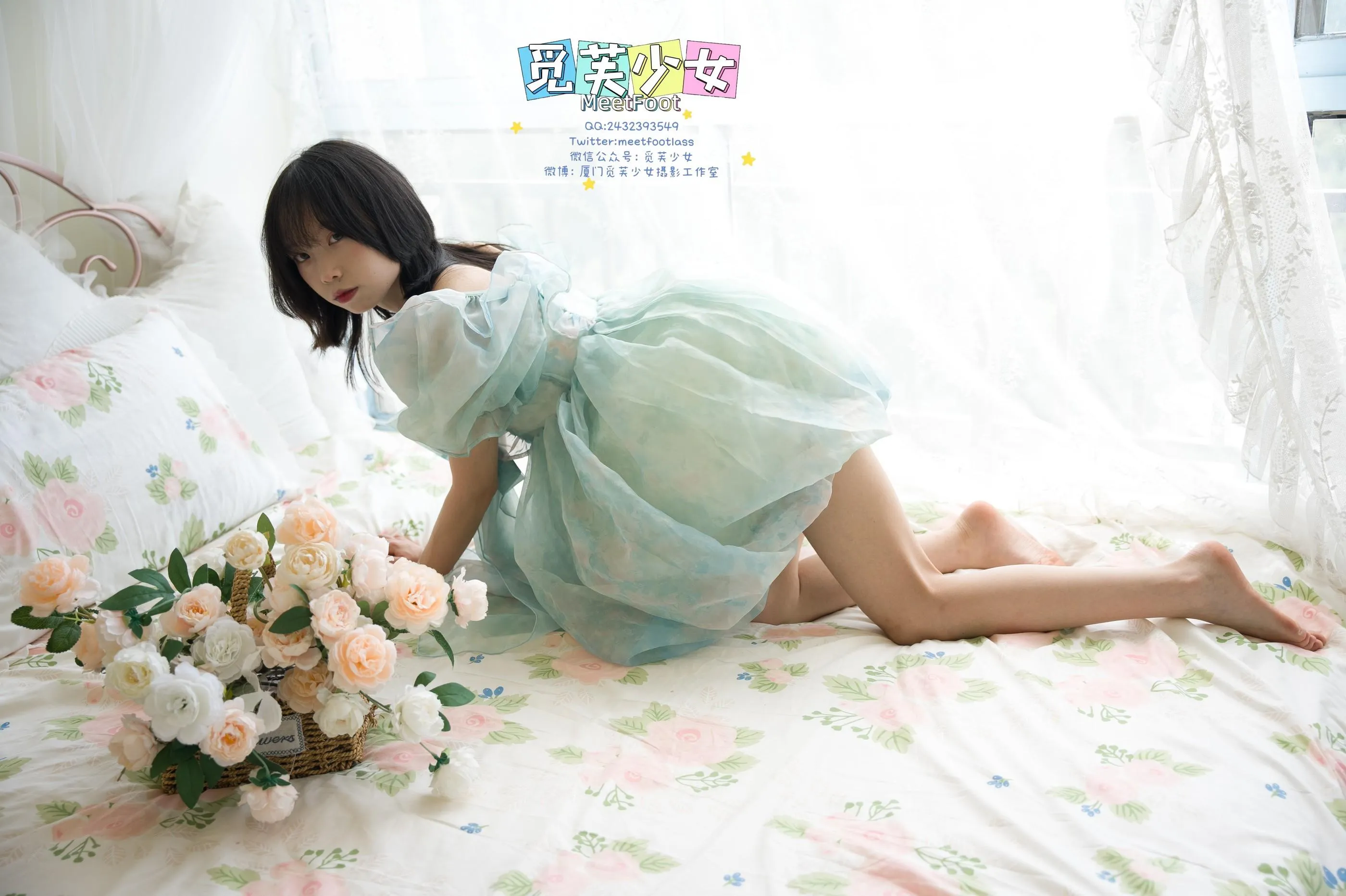 觅芙少女 NO.033 小婉-一袭蓝色纱裙构筑今晚浪漫的梦境-PIC [249P]插图7